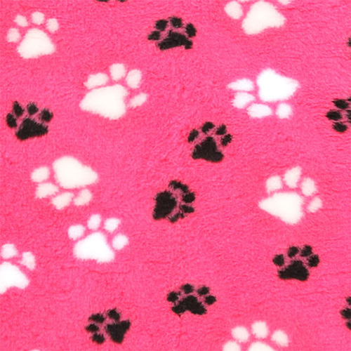 Vetbed Muster pink mit Pfoten