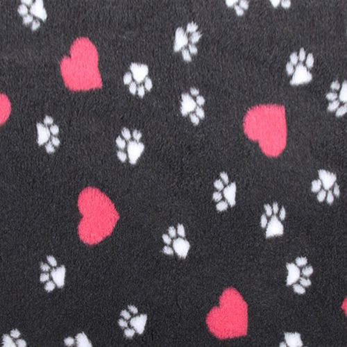Vetbed Muster anthrazit hearts & paws