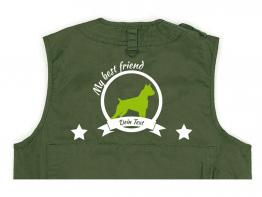 American Staffordshire Terrier Hundesport Weste oliv Best Friend