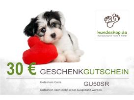 hundeshop.de Geschenk Gutschein per Post