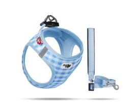 Curli Welpengeschirr Air-Mesh mit Leine blau