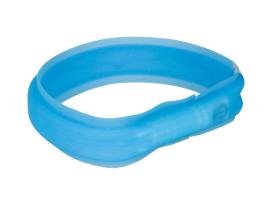 Flash Leuchtband USB blau für langhaarige Hunde