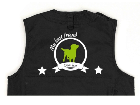 Labrador Hundesport Weste schwarz Best Friend
