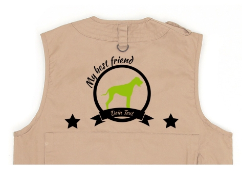 Rhodesian Ridgeback Hundesport Weste khaki Best Friend