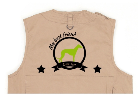 Windhund Hundesport Weste khaki Best Friend