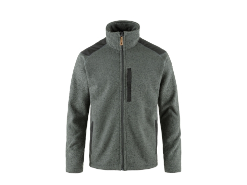 Fjällräven Buck Herren Strick-Fleecejacke Grey-Melange