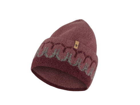 Fjällräven Övik Path Strick-Beanie Dark Garnet-Mesa Purple