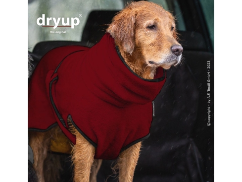 Dryup Cape Hundebademantel bordeaux S