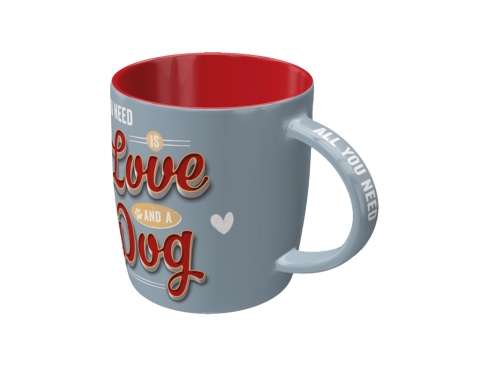 Pfotenschild Keramik-Tasse "Love Dog"