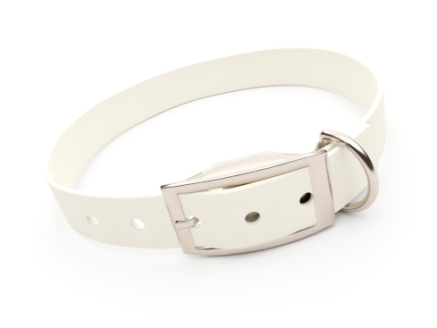 Captain’s Biothane Hundehalsband weiß 13 mm breit