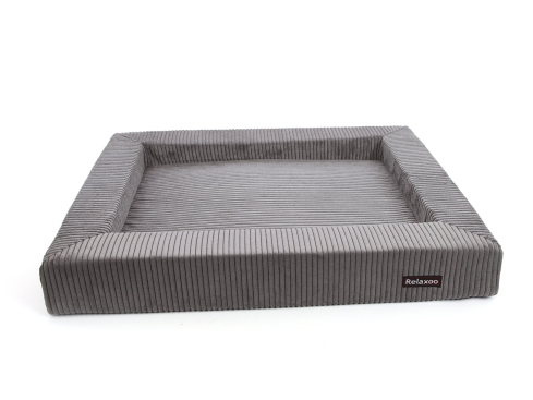 Relaxoo Viscobett Cord Hundebett Stonegrey