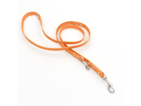 Captain’s Biothane verstellbare Hundeleine Fundstück Peach 9mm/250cm Edelstahl Schrauben