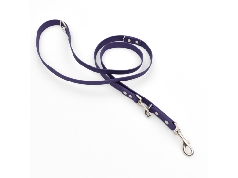 Captain’s Biothane verstellbare Hundeleine Fundstück Violett 9mm/200cm Chrom-Nickel Schrauben
