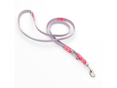 Captain’s Biothane verstellbare Hundeleine Fundstück Altrose/Pink 9mm/200cm Chrom-Nickel Schrauben