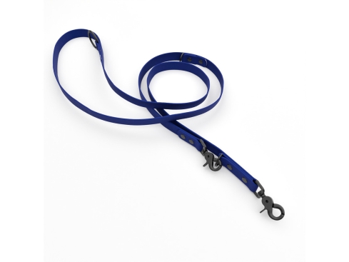 Captain’s Biothane verstellbare Hundeleine Fundstück Blau   13mm/300cm Schwarz Scherenkarabiner Scherenkarabiner Nieten