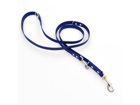 Captain’s Biothane verstellbare Hundeleine Fundstück Blau 13mm/250cm Chrom-Nickel Schrauben