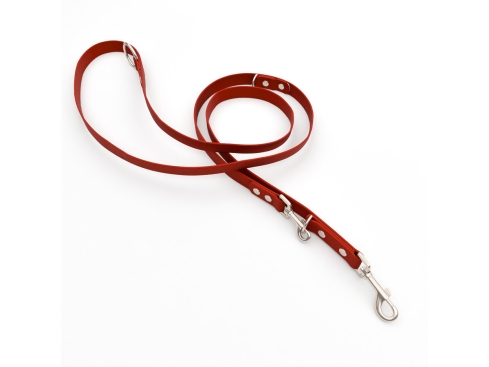 Captain’s Biothane verstellbare Hundeleine Fundstück Rot 13mm/200cm Edelstahl Schrauben