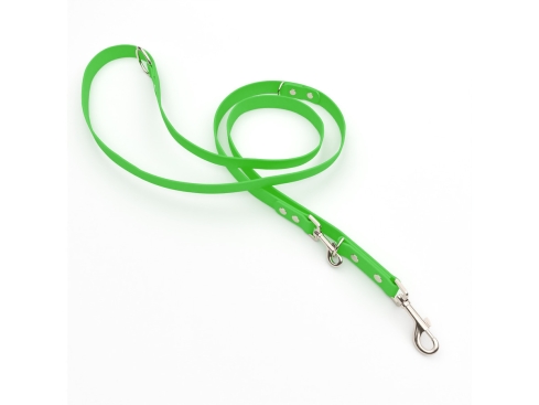 Captain’s Biothane verstellbare Hundeleine Fundstück Neongrün 16mm/250cm Chrom-Nickel Nieten