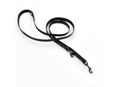 Captain’s Biothane verstellbare Hundeleine Fundstück Schwarz 13mm/300cm Schwarz Bolzenkarabiner klein Schrauben