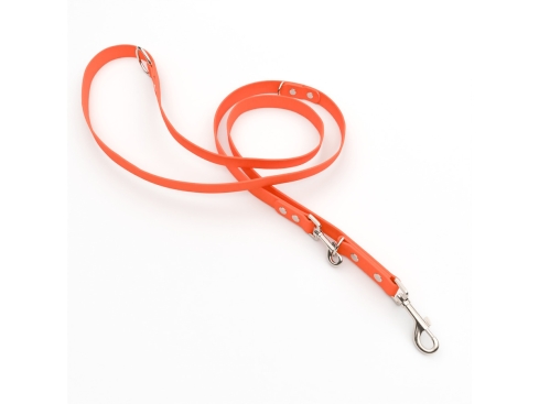 Captain’s Biothane verstellbare Hundeleine Fundstück Neonorange 25mm/200cm Chrom-Nickel Schrauben