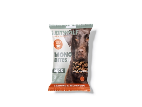 Leitwolf Mono Bites Ente Snack für Hunde