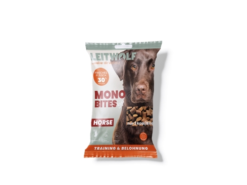 Leitwolf Mono Bites Pferd Snack für Hunde