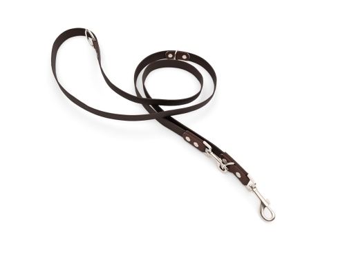 Captain’s Biothane verstellbare Hundeleine Fundstück Espresso/Pecan 19mm/200cm Edelstahl Schrauben