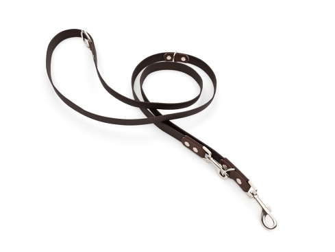 Captain’s Biothane verstellbare Hundeleine Fundstück Espresso/Pecan 16mm/300cm Chrom-Nickel Schrauben