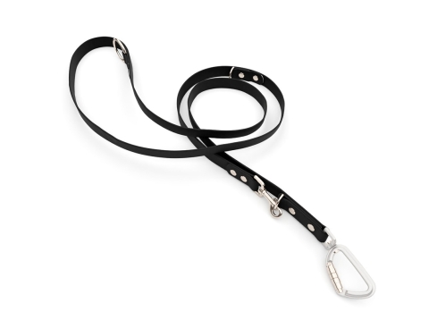 Captain’s Biothane verstellbare Hundeleine Fundstück Schwarz 19mm/200cm Edelstahl Bolzenkarabiner Aluminium Sicherheitskarabiner Aluminium Schrauben