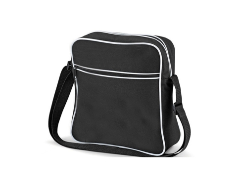 Schultertasche Retro schwarz