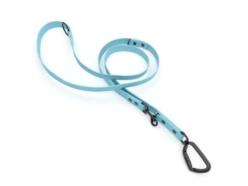 captns Biothane verstellbare Hundeleine Fundstück Glacier 19mm/200cm Schwarz Sicherheitskarabiner Schrauben