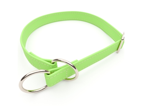 captns Biothane Zugstopp Halsband Apple green 19mm breit