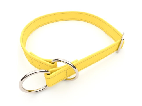 captns Biothane Zugstopp Halsband Mango 19 mm breit
