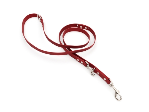 captns Biothane verstellbare Hundeleine Fundstück Chili 16mm/300cm Edelstahl Nieten