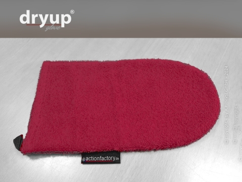 Dryup Glove Frotteehandschuh für Hunde bordeaux