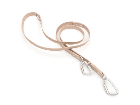 captns Biothane verstellbare Hundeleine Fundstück Macchiato 16mm/250cm Edelstahl Schrauben Sicherheitskarabiner Alu
