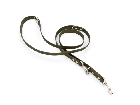 captns Biothane verstellbare Hundeleine Fundstück Oliv 13mm/200cm Edelstahl Bolzenkarabiner extra klein Schrauben