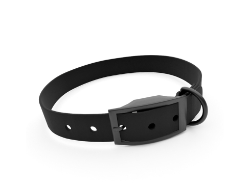 captns Biothane Hundehalsband Fundstück Schwarz 19mm/39-47cm Schwarz Nieten