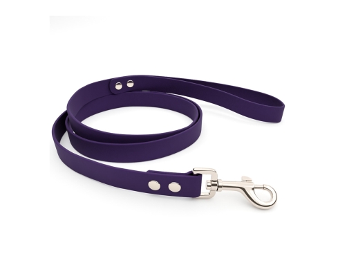 captns Biothane Führleine Fundstück Purple 25mm/100cm Chrom-Nickel Nieten