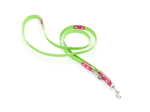 captns Biothane verstellbare Hundeleine Einzelstück Apple/Passion 9mm/300cm extra kleiner Bolzenkarabiner Nieten
