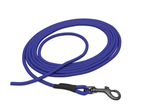 captns Biothane Schleppleine rund Einzelstück Indigo 6mm/5,8m schwarz Bolzenkarabiner