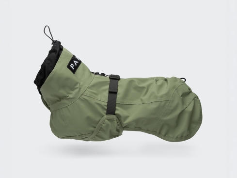Paikka reflektierende Shell Hunde-Regenjacke Olivgrün