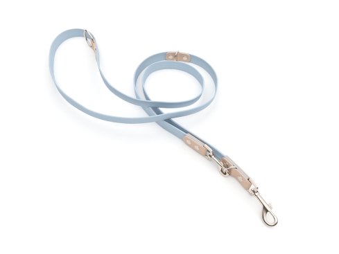 captns Biothane verstellbare Hundeleine Einzelstück Ice/Macchiato16mm/250cm Edelstahl Schrauben