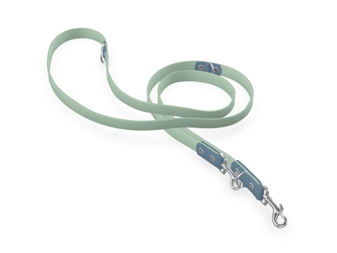 captns Biothane verstellbare Hundeleine Einzelstück Sage/Coast 19mm/200cm Edelstahl Schrauben