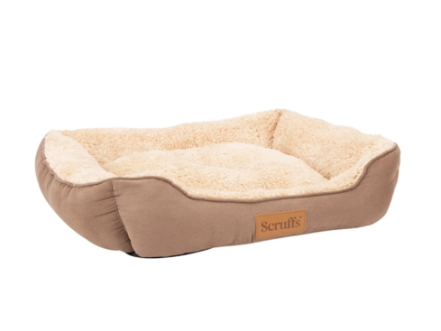 Scruffs Cosy Box Bed für Hunde Karamell