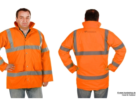 Herren Sicherheits Parka neonorange