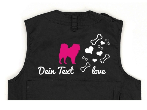 Akita Hundesport Weste schwarz Bones & Hearts