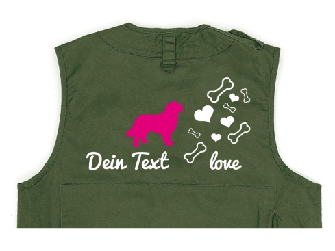 Berner Sennenhund Hundesport Weste oliv Bones & Hearts