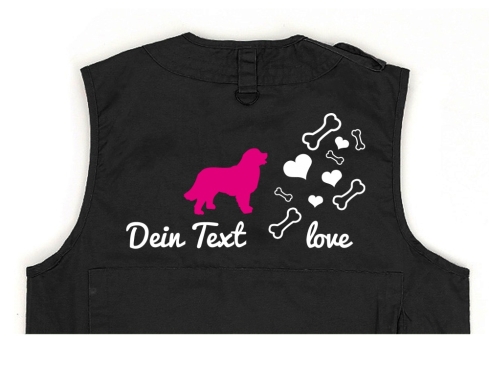 Berner Sennenhund Hundesport Weste schwarz Bones & Hearts