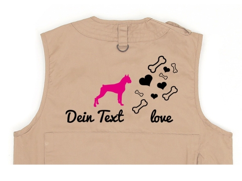 Boxer Hundesport Weste khaki Bones & Hearts